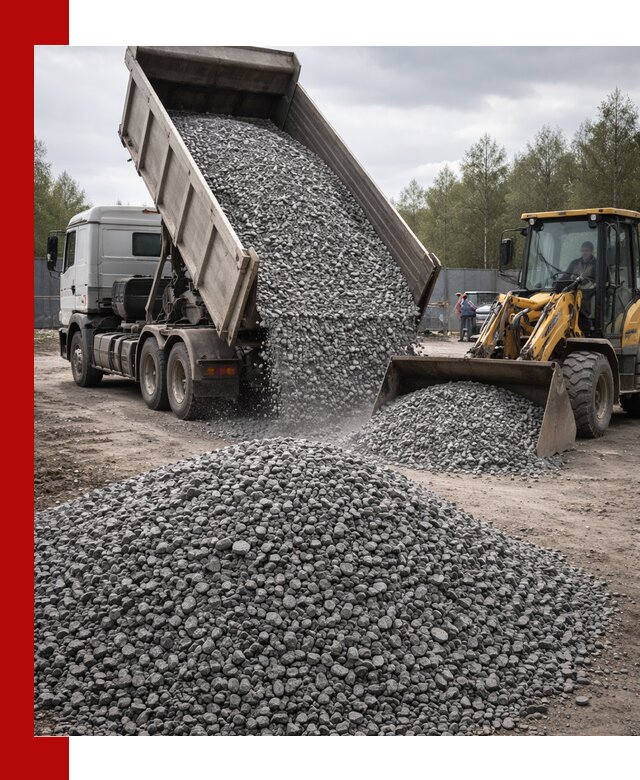 Доставка и продажа щебня гранитного в Рославле