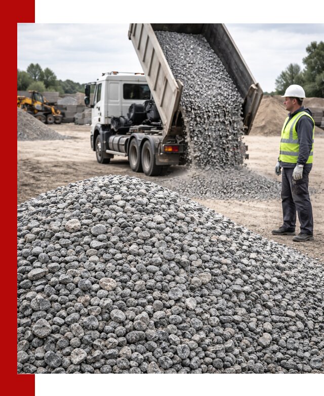 Доставка и продажа гранитного щебня фракции 5-20 в Рославле