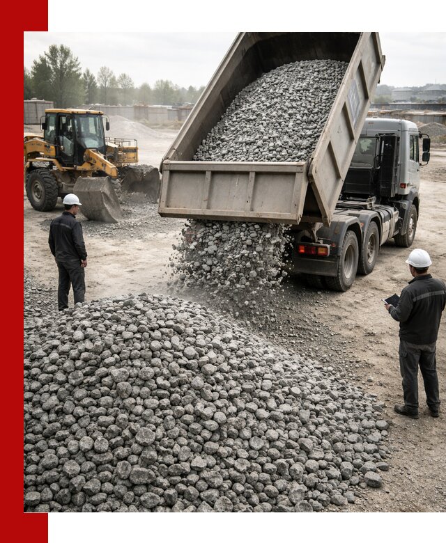 Доставка гранитного щебня фракции 20-40 в Рославле