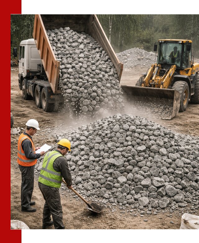 Гранитный щебень фракция 70-150 доставка в Рославле