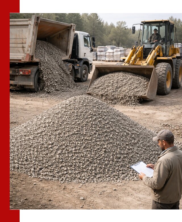 Гравийный щебень фракция 5–10 с доставкой в Рославле
