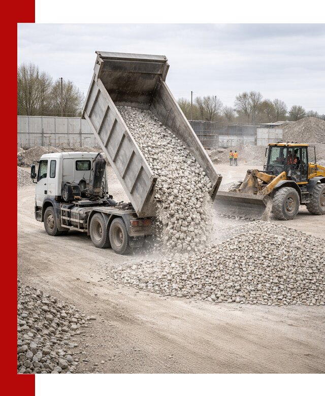 Доставка и продажа известнякового щебня в Рославле