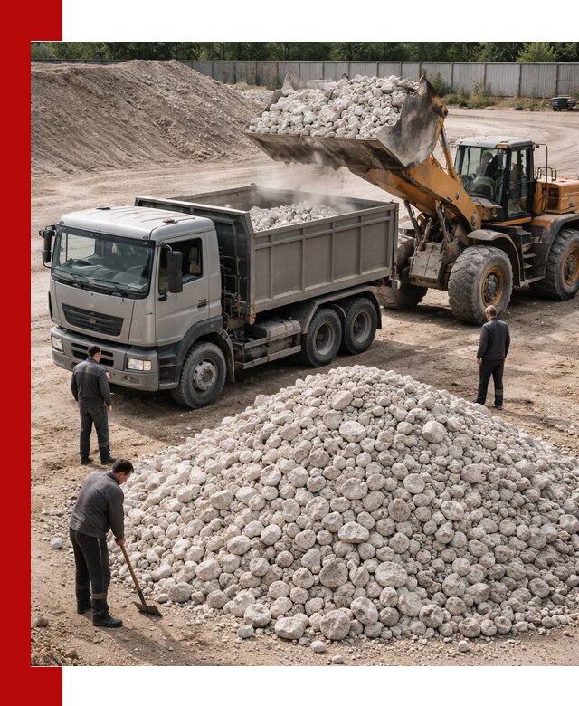 Известняковый щебень фракция 70–150 с доставкой в Рославле