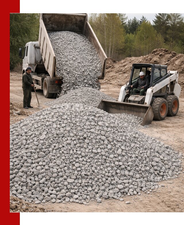 Доставка доломитового щебня в Рославле напрямую от карьера