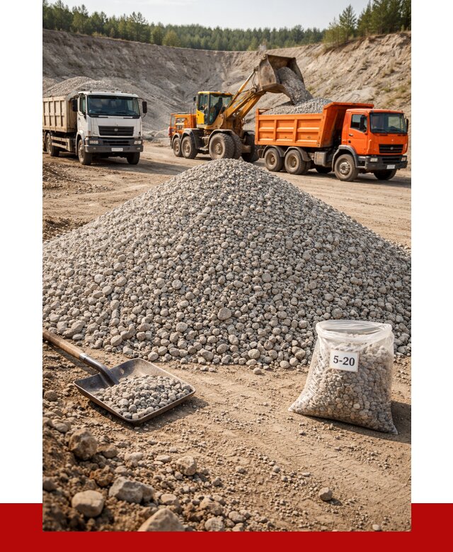 Доломитовый щебень фр. 5-20 в Рославле от 4316 р. | ПРОНЕРУДРлв