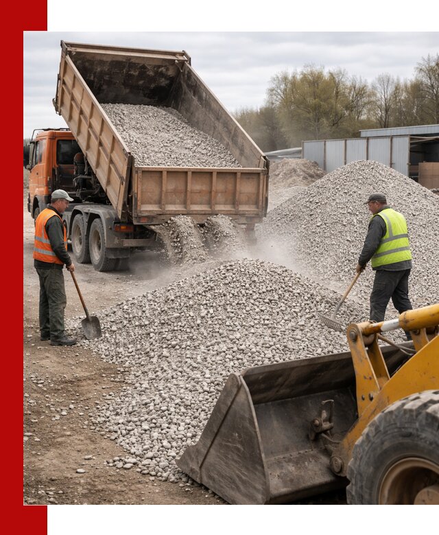 Доломитовый щебень фракции 5-20 с доставкой в Рославле