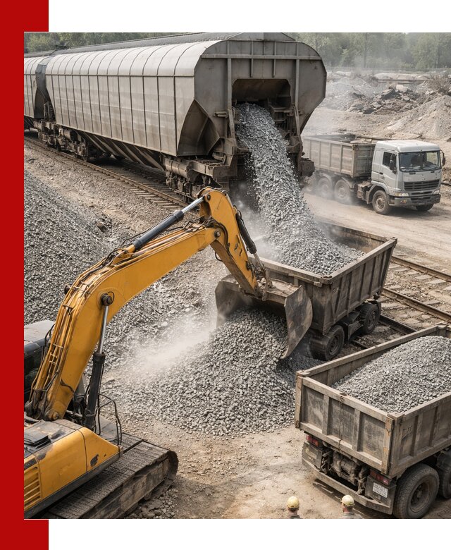 Доставка железнодорожного щебня в Рославле крупными партиями быстрого отгруза