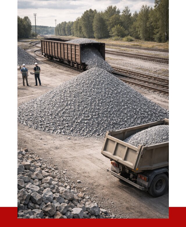 Железнодорожный щебень 20-60 в Рославле от 1747 р. | ПРОНЕРУДРлв