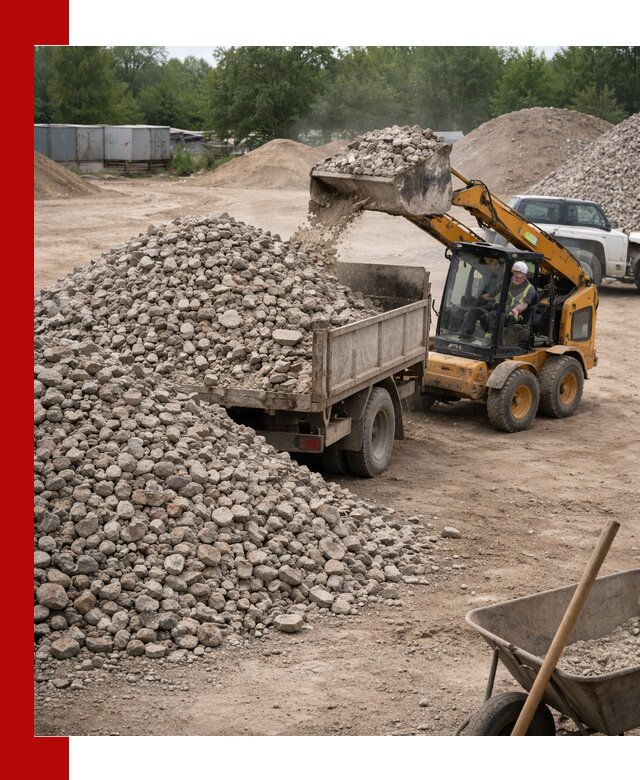 Доставка вторичного щебня в Рославле для строительных работ