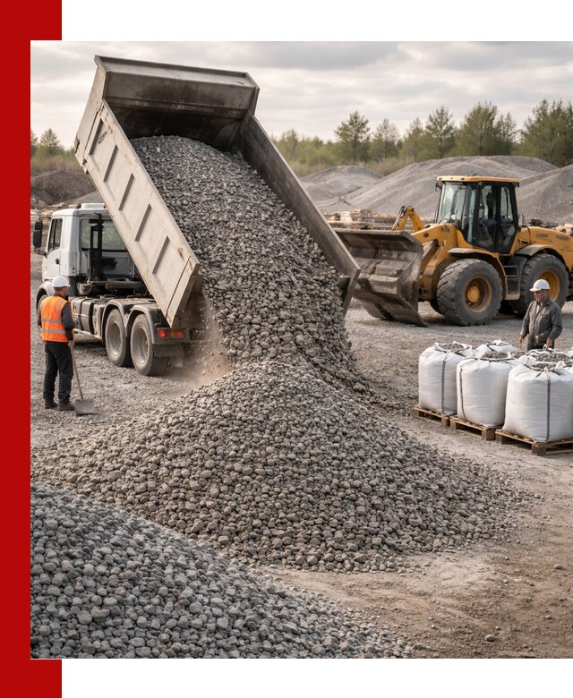 Бетонный щебень фракция 5–20 с доставкой в Рославле
