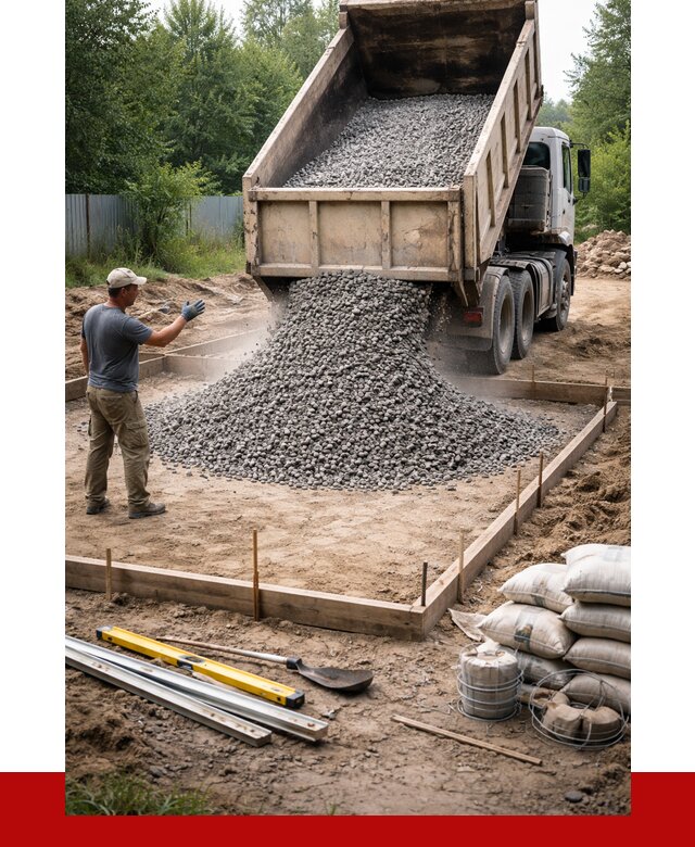 Купить щебень для фундамента в Рославле от 4624 р. | ПРОНЕРУДРлв