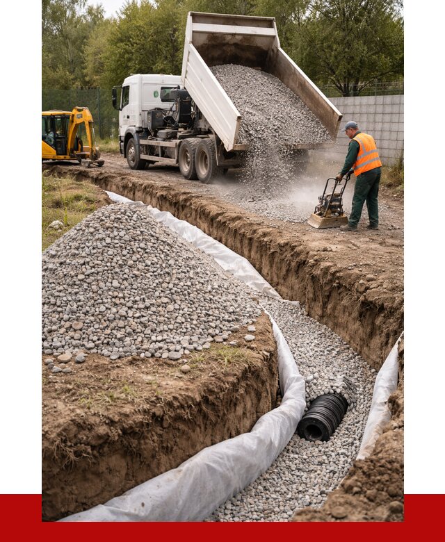 Щебень для дренажа в Рославле от 1901 р., ПРОНЕРУДРлв доставка