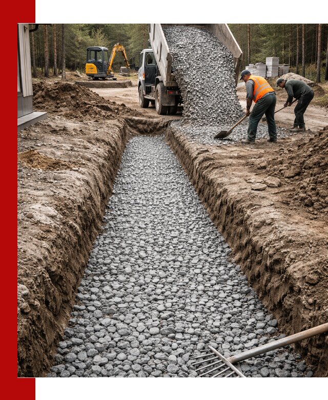 Щебень для дренажа с доставкой в Рославле высокого качества