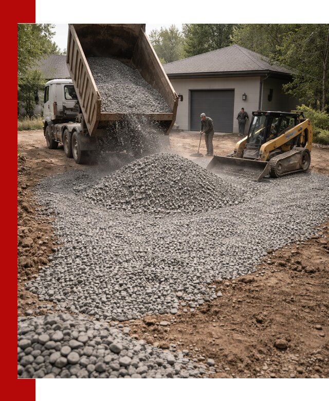 Щебень для парковки в Рославле: доставка и укладка качественного материала