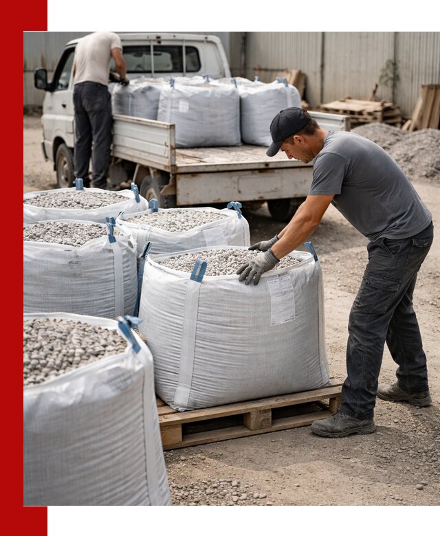 Доставка щебня в мешках по выгодным ценам в Рославле