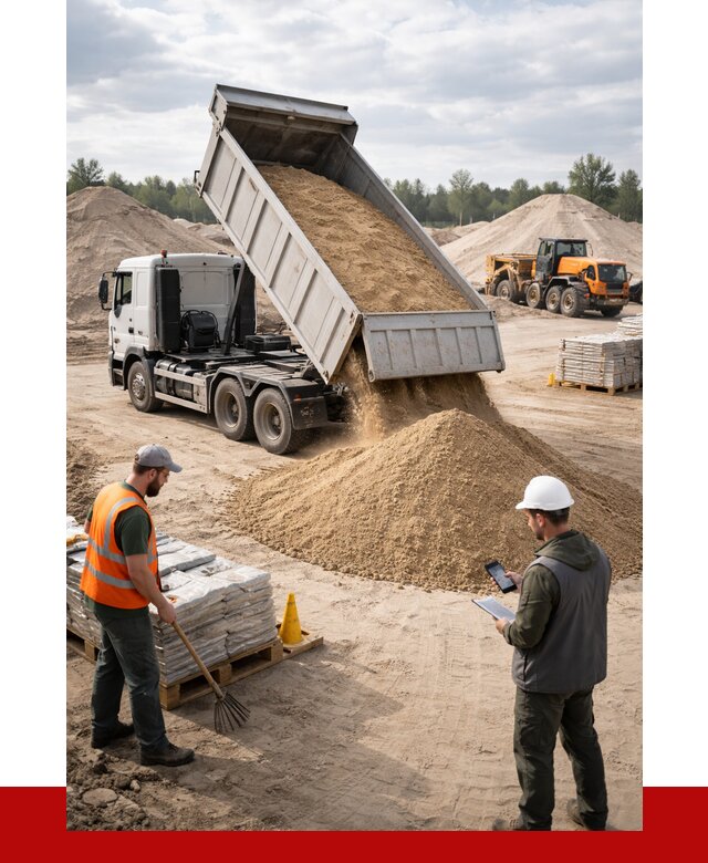 Карьерный песок с доставкой в Рославле от 3699 р. ПРОНЕРУДРлв