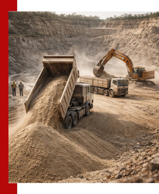 Карьерный песок навалом с доставкой в Рославле