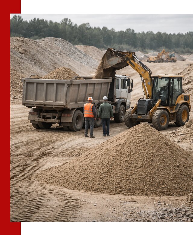 Карьерный среднезернистый песок с доставкой в Рославле