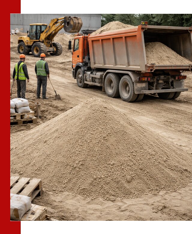 Доставка и продажа мытого речного песка в Рославле