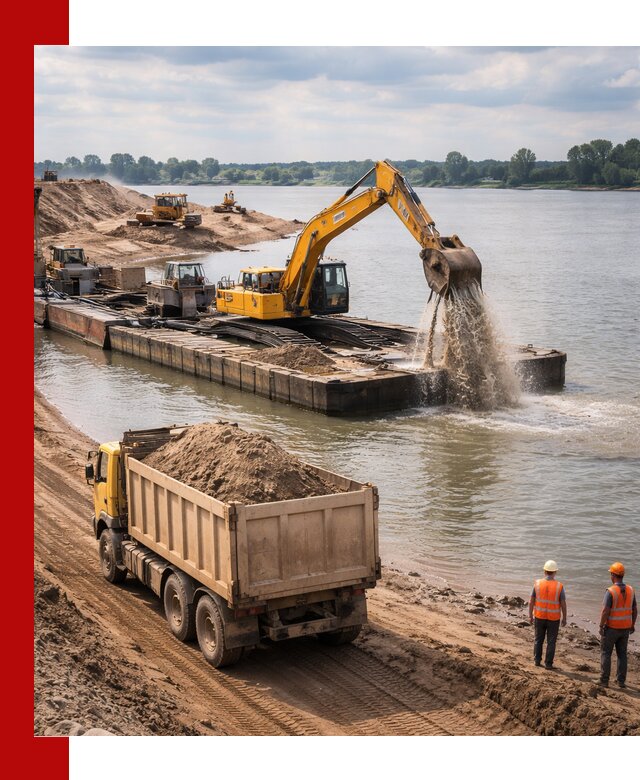 Намывной песок с доставкой в Рославле оптом и в розницу