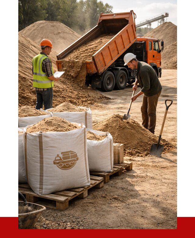 Строительный песок в Рославле от 2261 р. с доставкой, ПРОНЕРУДРлв