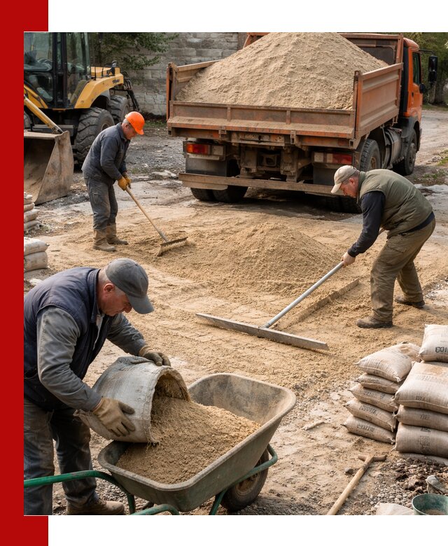 Поставка песка для стяжки в Рославле с быстрой доставкой