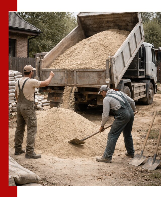 Песок для штукатурки с доставкой в Рославле качественный и чистый