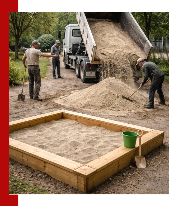 Песок для песочницы с доставкой в Рославле недорого и чистый