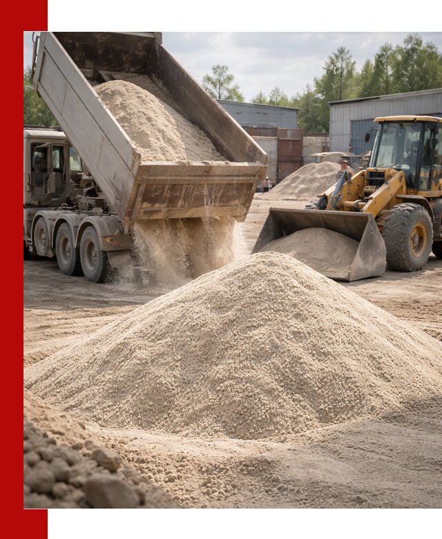 Кварцевый песок с доставкой в Рославле для строительных работ