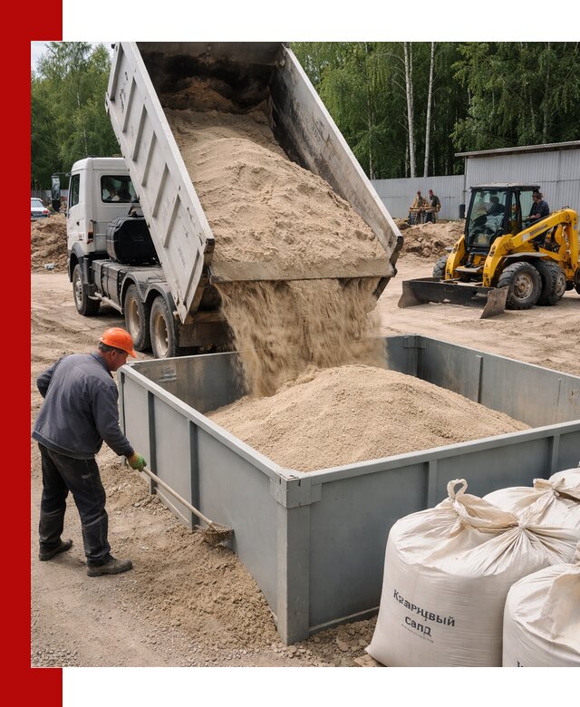 Кварцевый песок для фильтра в Рославле — доставка и качество