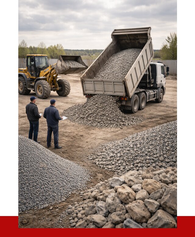 Гравий и камень с доставкой в Рославле от 4316 р. - ПРОНЕРУДРлв