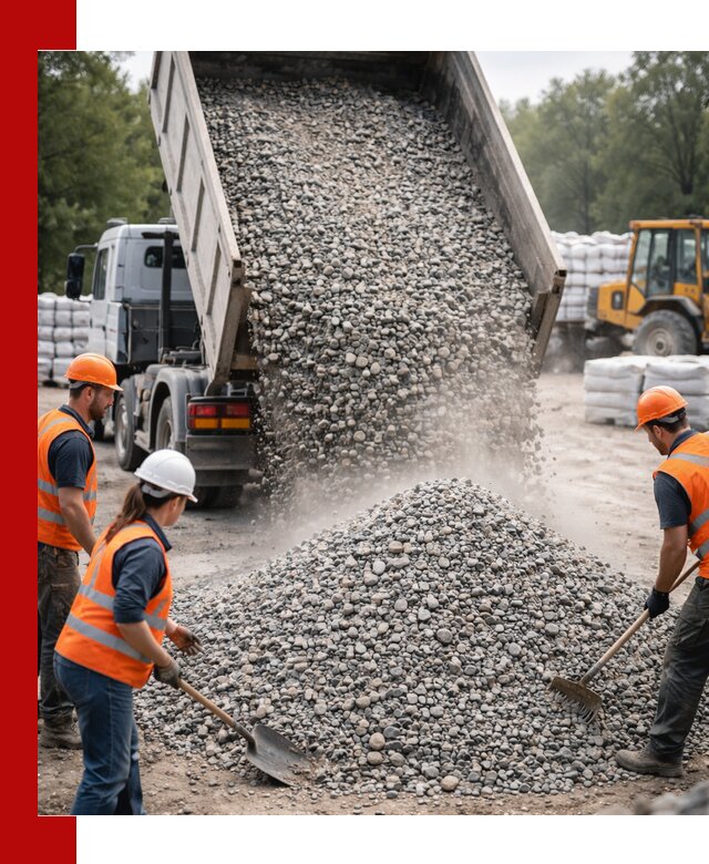 Доставка гравия и камня в Рославле оптом и в розницу