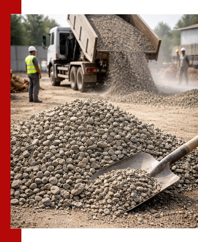 Доставка гравия фракции 20-40 в Рославле с самосвалами