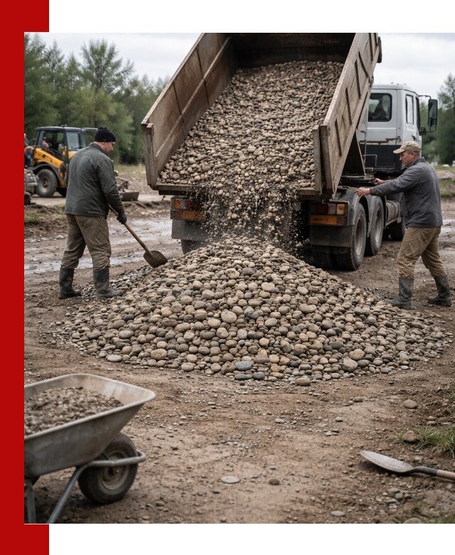 Доставка гальки речной оптом и в розницу в Рославле