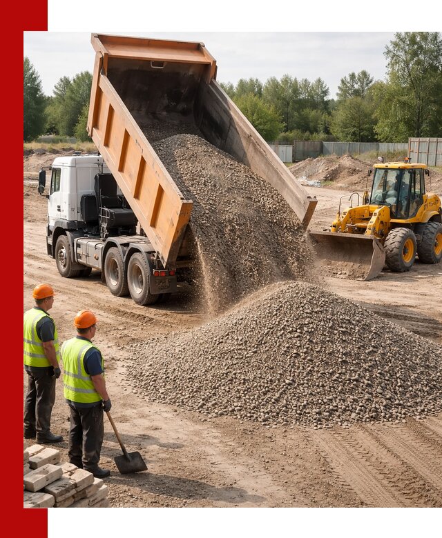 Доставка щебёночно-песчаной смеси ЩПС С7 в Рославле