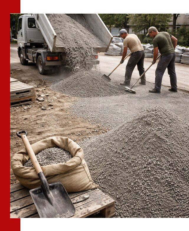 Отсев для тротуарной плитки в Рославле — доставка и укладка