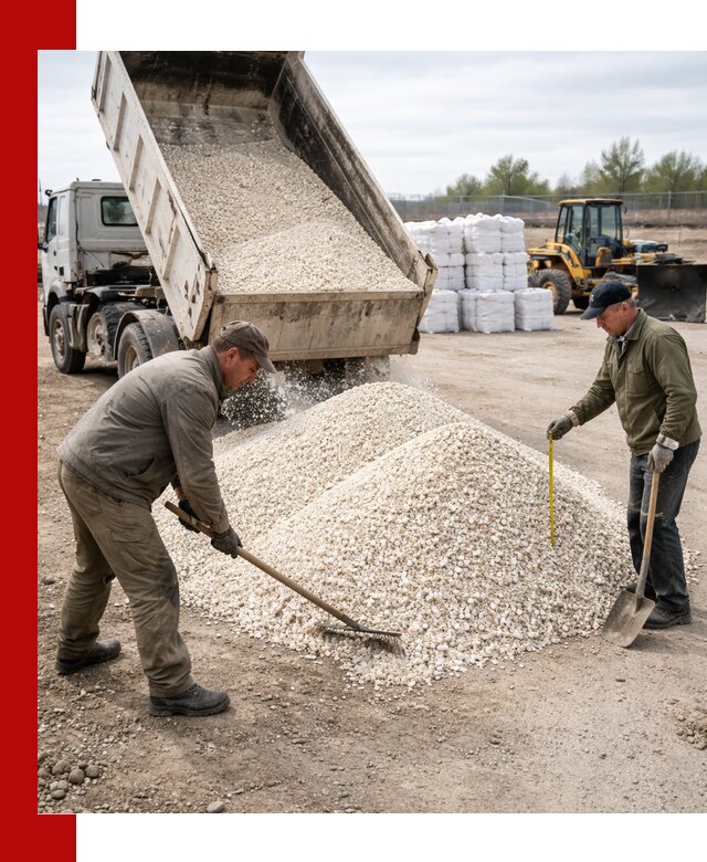 Мраморная крошка с доставкой и разгрузкой в Рославле