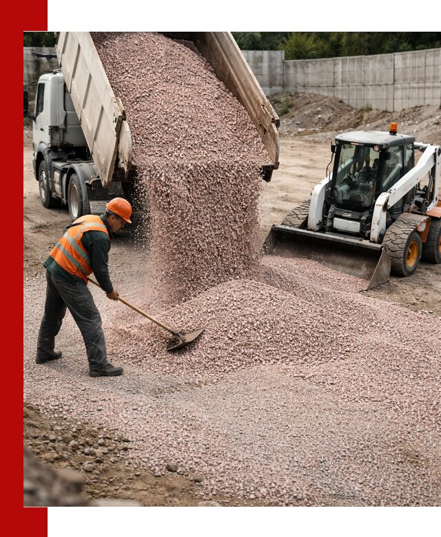 Крошка розовый гранит с доставкой в Рославле от производителя