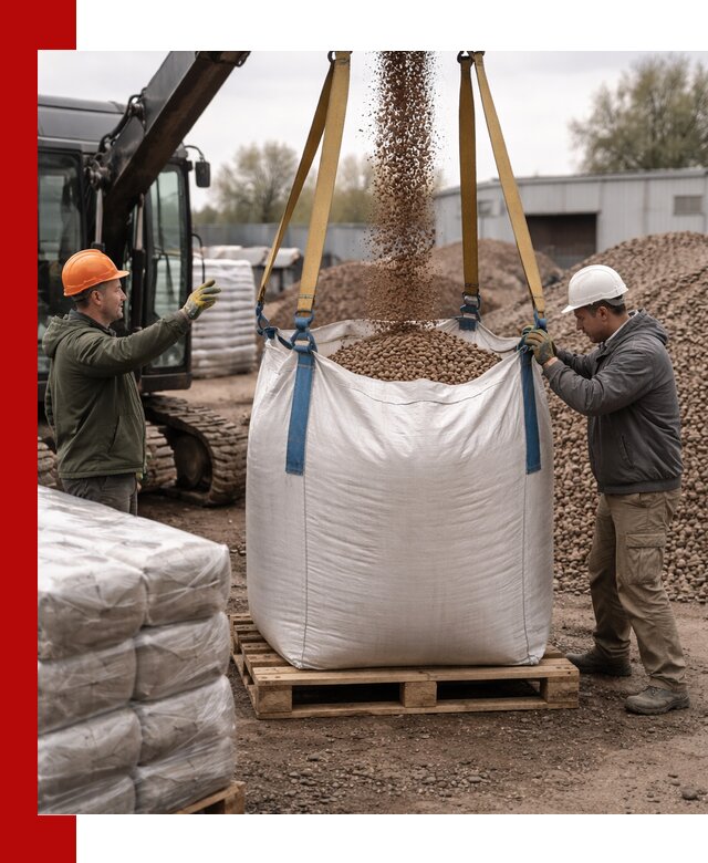 Керамзит в биг-бегах с доставкой в Рославле