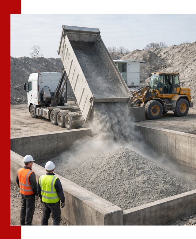 Доставка цемента навалом в Рославле крупными партиями