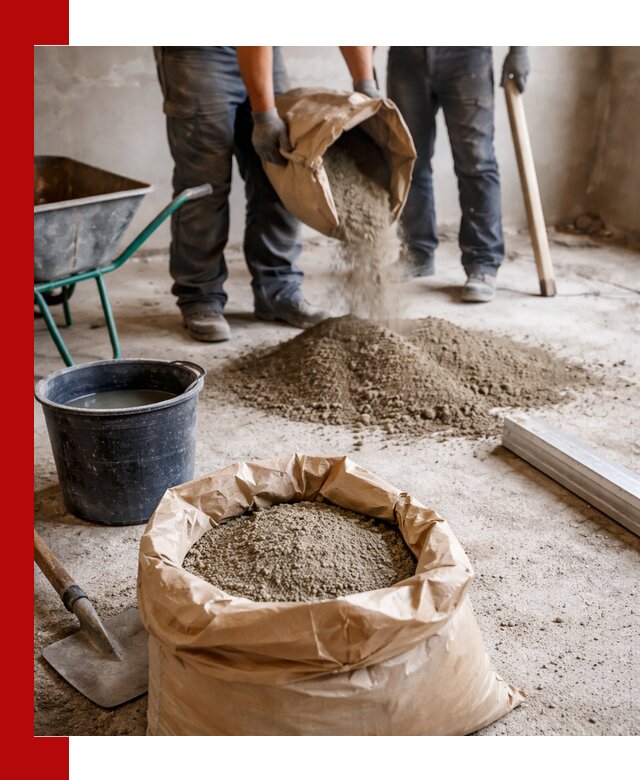 Доставка сухой смеси для стяжки в Рославле