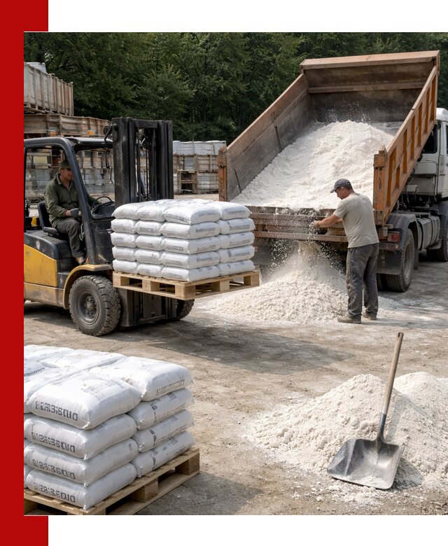 Доставка строительной извести оптом и в розницу в Рославле