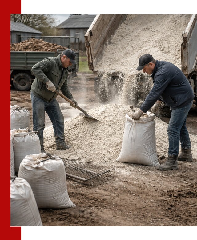 Доставка извести пушонки в Рославле оптом и мелким оптом