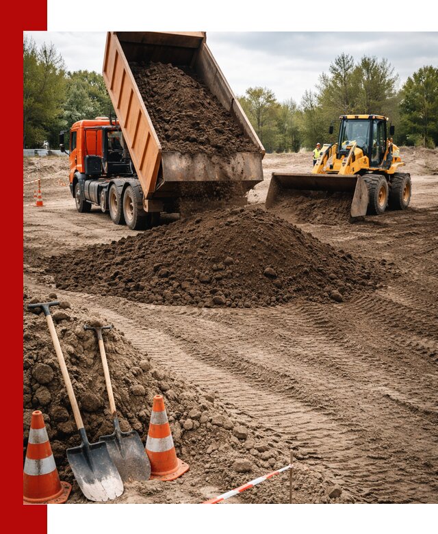Поставка и доставка планировочного грунта в Рославле