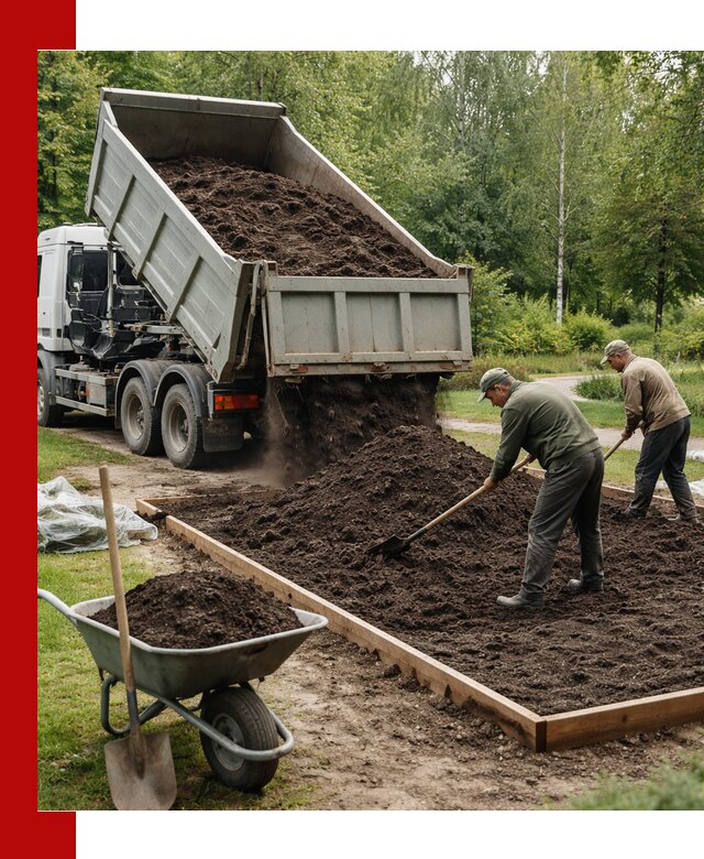 Доставка грунта для озеленения и благоустройства в Рославле