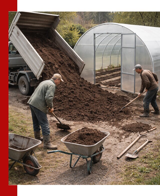 Грунт для теплицы с доставкой в Рославле — плодородный субстрат под растения