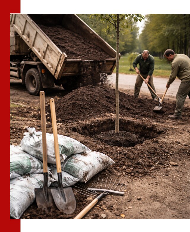 Грунт для посадки деревьев в Рославле — доставка и подготовка почвы