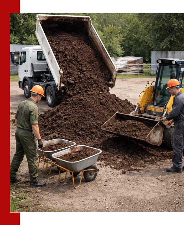 Доставка торфо-земляной смеси в Рославле для огорода и ландшафта