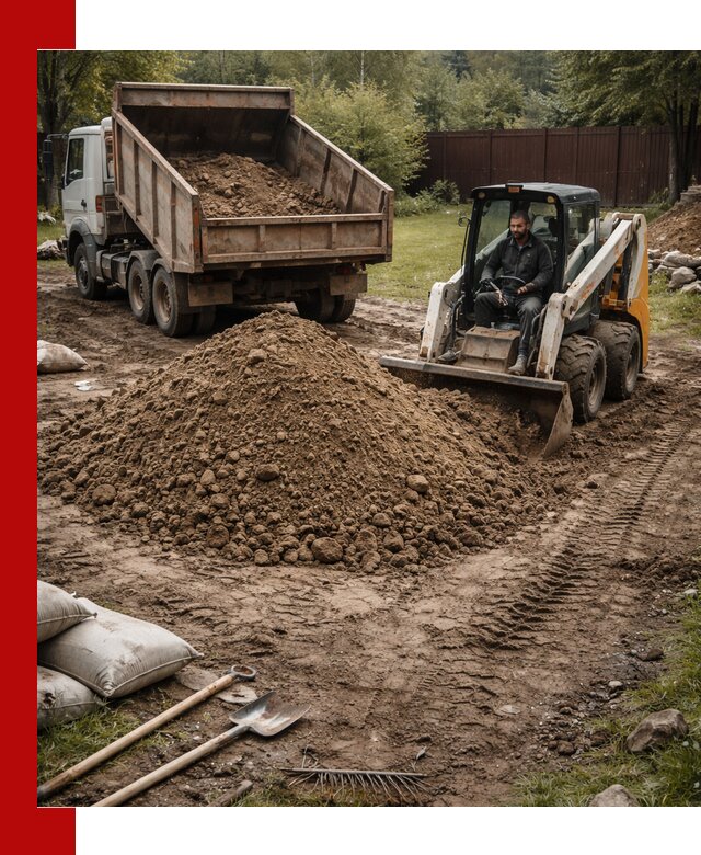 Суглинок для планировки участков в Рославле с доставкой и выгрузкой