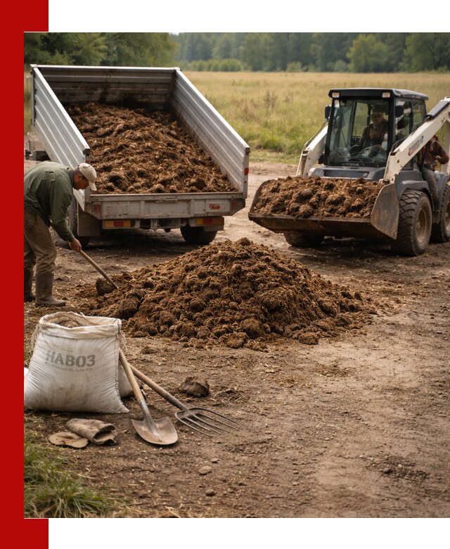 Доставка конского навоза в Рославле с разгрузкой и доставкой на объект